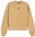 Tommy Jeans Pull Femme Beige Coton/Polyester Manches Longues Col Rond Casual XS