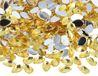 Decoratieve edelstenen van acryl, druppelgeel, 8 x 13 mm. 2000 stuks.
