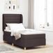 Maison Exclusive - Lit boxspring avec matelas, marron foncé, 190 x 90 cm, tissu