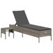 VidaXL Tuinstoel Lounge Gecapitonneerde zitting Polyrattan, Staal Crème, Wit
