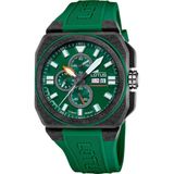 Lotus - 18976/2 - Heren Polshorloge - Chronograaf - Groen - Siliconen Band