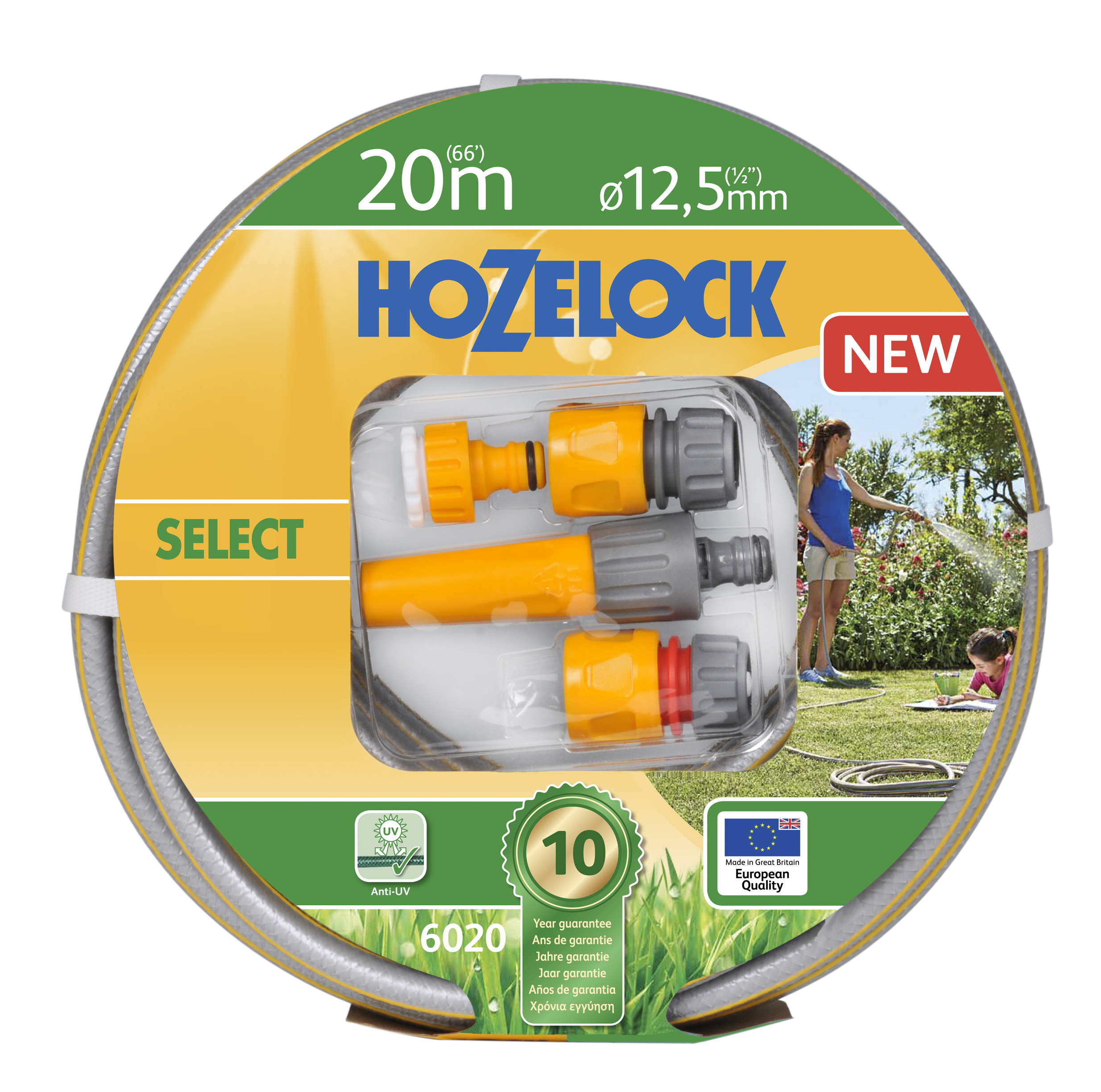 Hozelock Tuinslangset Select Ø 12,5 mm 20 meter inclusief startset koppelingen & tuinspuit