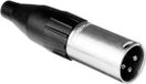 Amphenol AC3M XLR-connector Stekker, recht Aantal polen: 3 Zwart, Zilver 1 stuk(s)