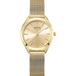 Bering - 17331-333 Dameshorloge op zonne-energie, kwartshorloge, 35 mm, goudkleurige roestvrijstalen kast en gouden wijzerplaat, Milanaise-armband, saffierglas, 5 ATM