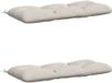 vidaXL 2-delige Bankkussens VIANEN 100% Polyester Wit 130 x 50 x 12 cm