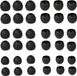 luoyanghuichangshangmaoyouxiangongsi Set accessoires intra-auriculaires 36 pièces - noir