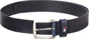 Tommy Hilfiger New Denton Belt 4.0 Blauw Leer Herenriem 90 cm