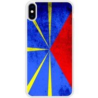 Apple iPhone X Drapeau la reunion Verstevigd hoesje met sublimatie bedrukking