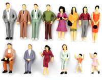 Figurines 1:75 pour modèles et dioramas 100 pièces personnages miniatures réalistes pour maquettes, trains et projets architecturaux.
