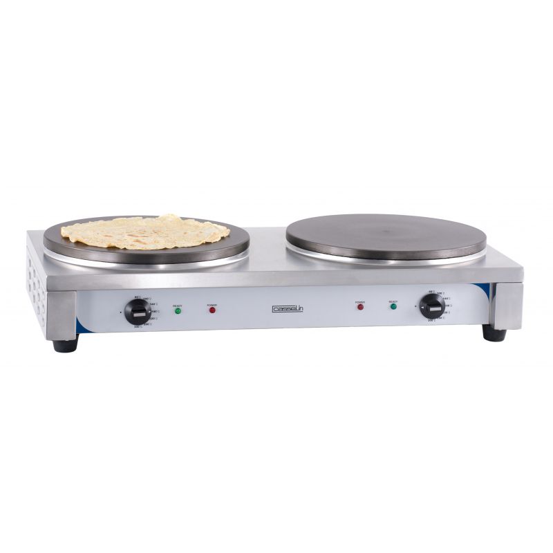 Casselin CCD35E Crepe Maker - 2 Crepes - 2200W - Stainless Steel