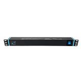 Infitronic - INSV1002A-19 inch PDU stekkerdoos stroomverdeler racklicht 8-voudig 1HE met 2 x USB Charging/Schakelaar