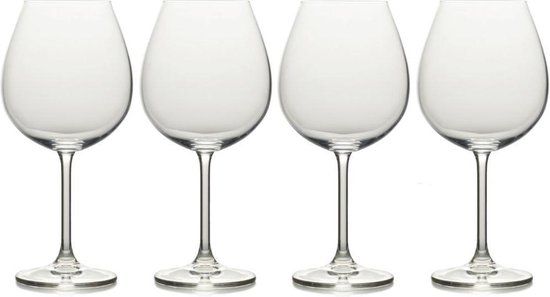 Mikasa Julie Rode Wijnglazenset - 4 stuks - 739 ml