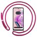 Tumundosmartphone Transparante beschermhoes voor Xiaomi Redmi Note 12S met trekkoord, roze fuchsia