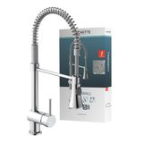 Schütte Cornwall Design Keukenkraan voor Waterverwarmer met vrije Uitloop - lage Druk - Mengkraan - Draaibare Uitloop met Spiraalveer - Chroom