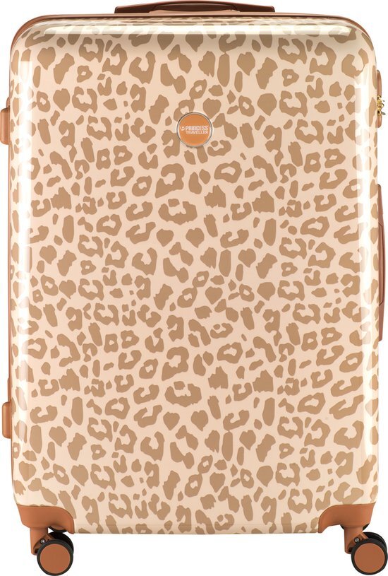 Princess Traveller Leopard - Reiskoffer - Crème/Taupe - L - 76cm