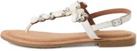Tamaris - Dames Platte Sandalen - Wit - Maat 37