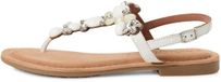 Tamaris - Dames Platte Sandalen - Wit - Maat 37
