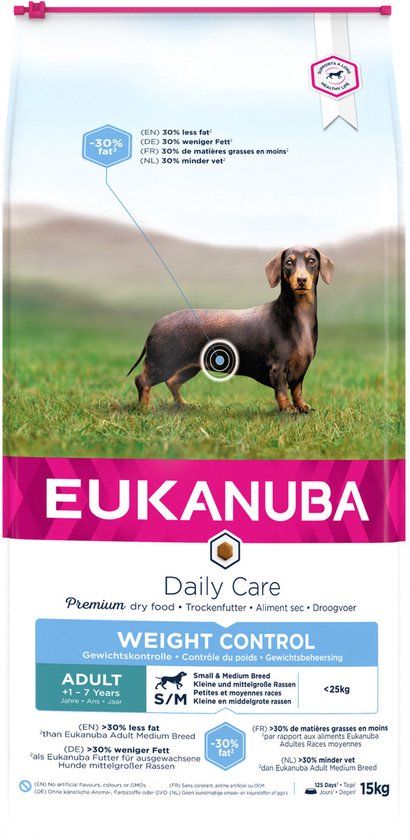 Eukanuba Dog Adult Medium Breed - Weight Control - Kip - 15 kg