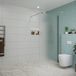 Fortifura Galeria douche - 100x200cm - mat glas - wandarm - PVD - geborsteld gunmetal (antraciet)