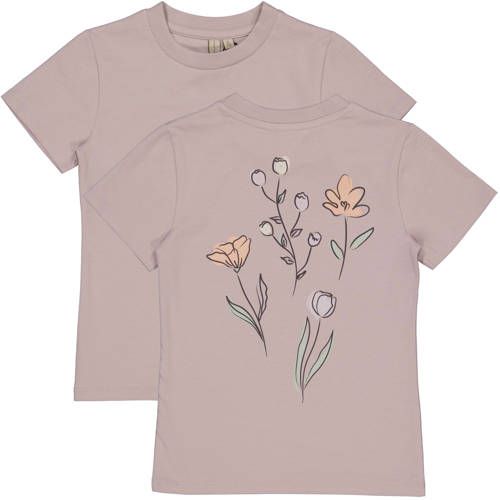 LEVV Little T-shirt met backprint lila