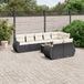 Maison Exclusive - Salon de jardin, 9 pièces, avec coussins, noir, en polyrotin