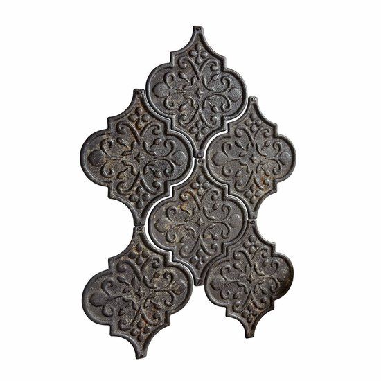 LOBERON Wandornament set van 6 Halira antiekzwart