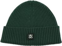 HUGO Xola Beanie Open Green Wol Heren One Size
