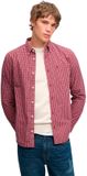 Superdry Preppy Poplin Overhemd met Lange Mouwen Heren Rood Ruitje L
