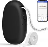SUPVAN E10 Imprimante d'étiquettes Bluetooth avec 1 rouleau d'étiquettes continues, noir