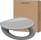 Merkloos SCHÜTTE Grijze toiletbril met softclose-mechanisme