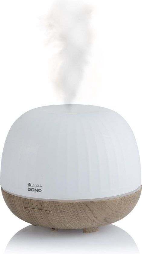 DOMO Dahlia Etherische oliediffuser - 500 ml - Wit/Bruin