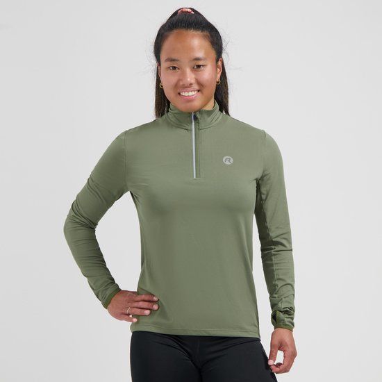 Rogelli Core Hardloopshirt Dames - Lange Mouwen - Groen - XS