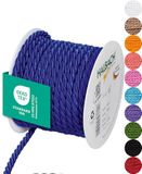 Halbach Seidenbänder Premium koord (blauw) | breedte 6 mm lengte 10 m | Made in Germany & Öko-Tex gecertificeerd | glanzend satijnen koord van acetaat