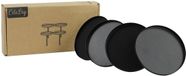 Celebig® Set de 4 bougeoirs en métal, ø10cm