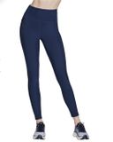 Skechers GO Flex Rib Fl HW Legging LG2-NVY, Vrouwen, Marineblauw, Leggings, maat: S