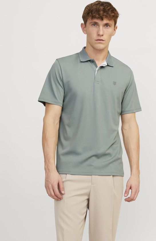 JACK&JONES JPRCCRODNEY SS POLO NOOS Heren Poloshirt - Lily Pad - Maat S
