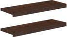 vidaXL Traplopers 2 st 80 x 30 x 2 cm Donkerbruin Massief beukenhout