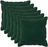 vidaXL - Kussensloop - 6 stuks - HOUTEN - Donkergroen - 30 x 30 cm - Fluweel