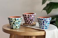 Little Creations DIY Mozaïek Bloempot blauw - Little Creations - Knutselpakket voor volwassenen