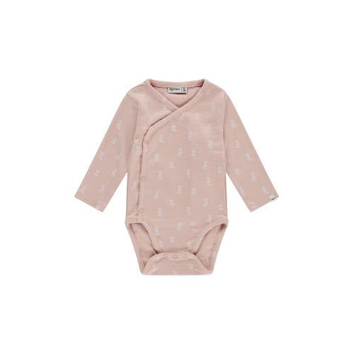 Babyface romper roze Jongens/Meisjes Stretchkatoen V-hals All over print - maat 56