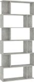 vidaXL Boekenkast / kamerscherm 80x24x192 cm bewerkt hout betongrijs