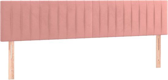 vidaXL Hoofdbord 180x5x78/88 cm Roze Fluweel