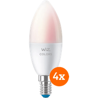 WiZ Connected WiZ Smart Kaarslamp 4-pack - Gekleurd en Wit Licht - E14