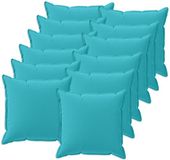 vidaXL - Coussin - Bois - Turquoise - 45 x 45 cm - Polyester - 12 pièces