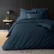 douceur L3C SI Dekbedovertrek Percale Effen Katoen Blauw Tweepersoons 220x240 cm