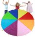 Tente Parachute Play Tente Jeu Enfant Multicolore Arc-en-ciel Intérieur & Extérieur Nappe de Pique-nique Fête Sports Activités Exercice de Groupe (3,6 m)
