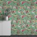 Papier peint panoramique fleurs flamants roses 130 cm x 81 cm
