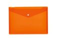 HERMA 20074 documententas A4 transparant oranje, 5 stuks, kleine zichtvakken envelop met drukknop, plastic envelop voor school, universiteit, kantoor, reizen