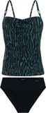 Protest PRTOnce Tankini Set Dames Laurel Green Dierenprint
