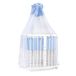 Waldin lit bébé 7-en-1 en bois avec matelas, roues et barreaux, blanc